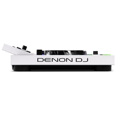Denon DJ SC LIVE 4 WHITE – Standalone 4-Deck DJ Controller with Stems, Wi-Fi Streaming & Built-in Speakers