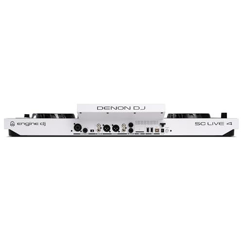 Denon DJ SC LIVE 4 WHITE – Standalone 4-Deck DJ Controller with Stems, Wi-Fi Streaming & Built-in Speakers