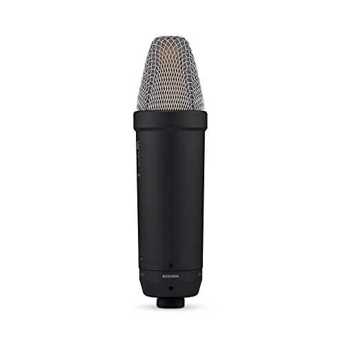 RØDE NT1 5th Gen Studio Condenser Microphone with XLR & USB, 32-bit Float Recording – Black