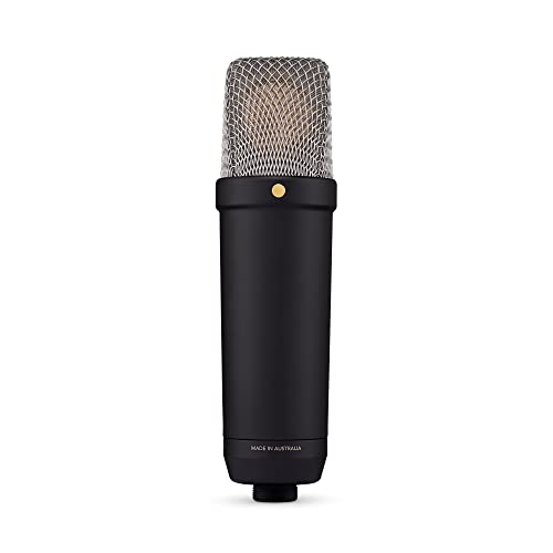 RØDE NT1 5th Gen Studio Condenser Microphone with XLR & USB, 32-bit Float Recording – Black