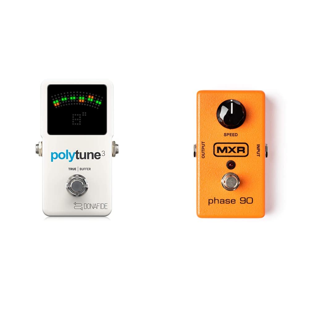 TC Electronic Polytune 3 Tuner & Dunlop MXR Phase 90 Guitar Effects Pedal Bundle