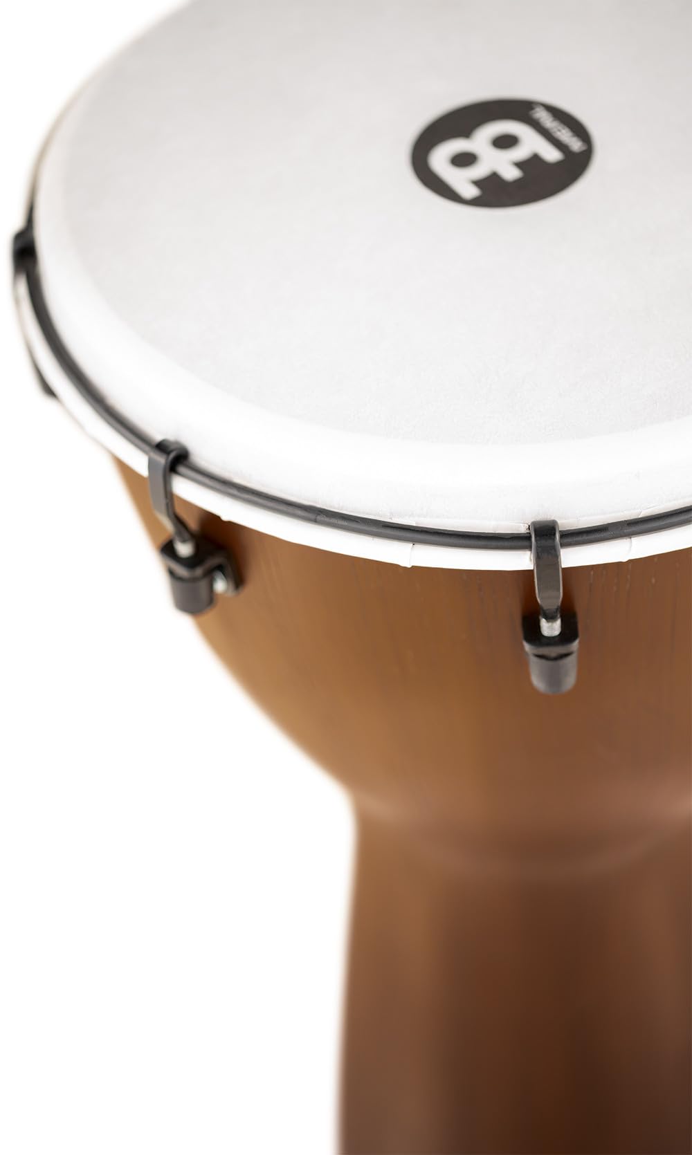 Meinl Percussion Alpine Djembe – 12 Inch Hand Drum with Mechanical Tuning System, Synthetic Head, ABS Body – Barnwood Finish