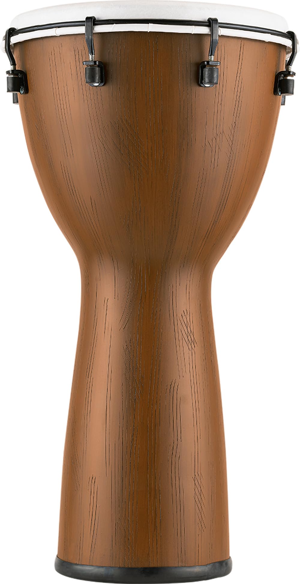 Meinl Percussion Alpine Djembe – 12 Inch Hand Drum with Mechanical Tuning System, Synthetic Head, ABS Body – Barnwood Finish