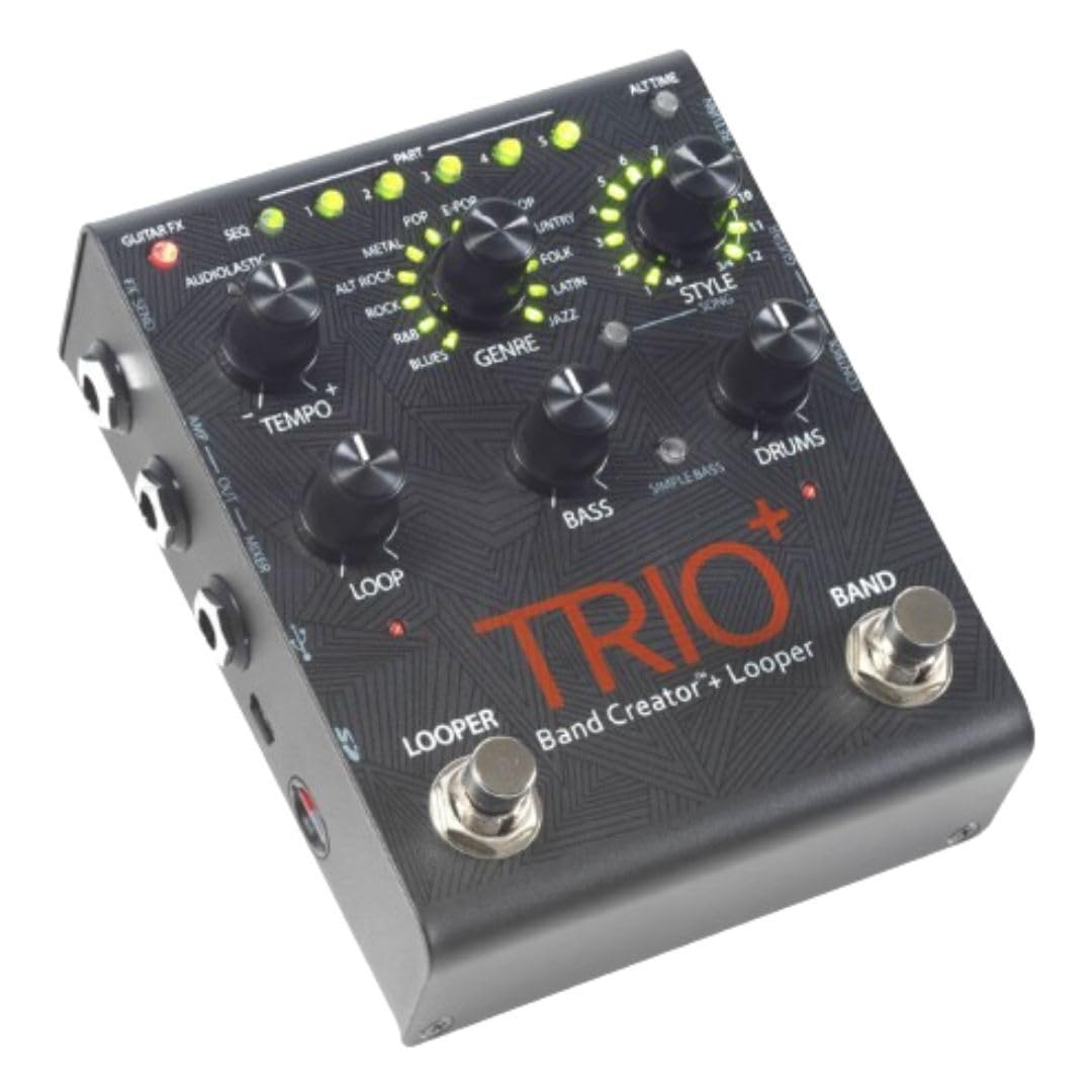 DigiTech TRIO Plus – Band Creator and Looper Guitar Pedal with Bass & Drum Backing