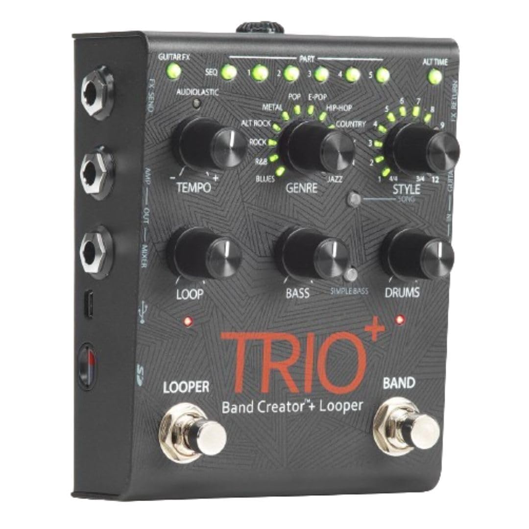DigiTech TRIO Plus – Band Creator and Looper Guitar Pedal with Bass & Drum Backing