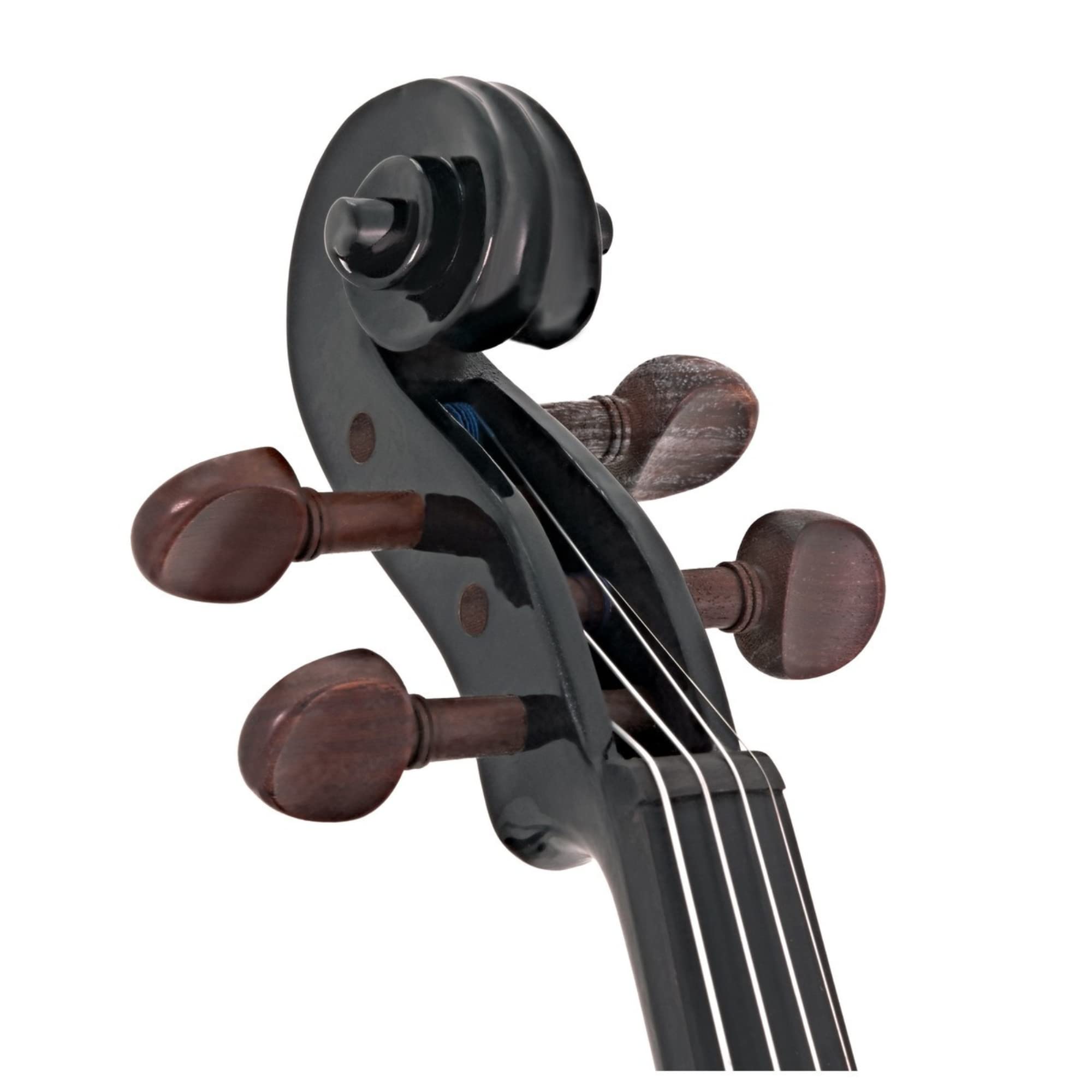 Stentor Harlequin 4/4 Violin Outfit with P&H Fibreglass Bow and Lightweight Case – Black