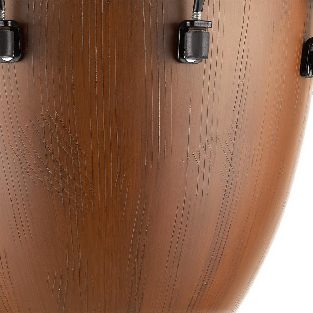 Meinl Percussion Alpine Djembe – 12 Inch Hand Drum with Mechanical Tuning System, Synthetic Head, ABS Body – Barnwood Finish