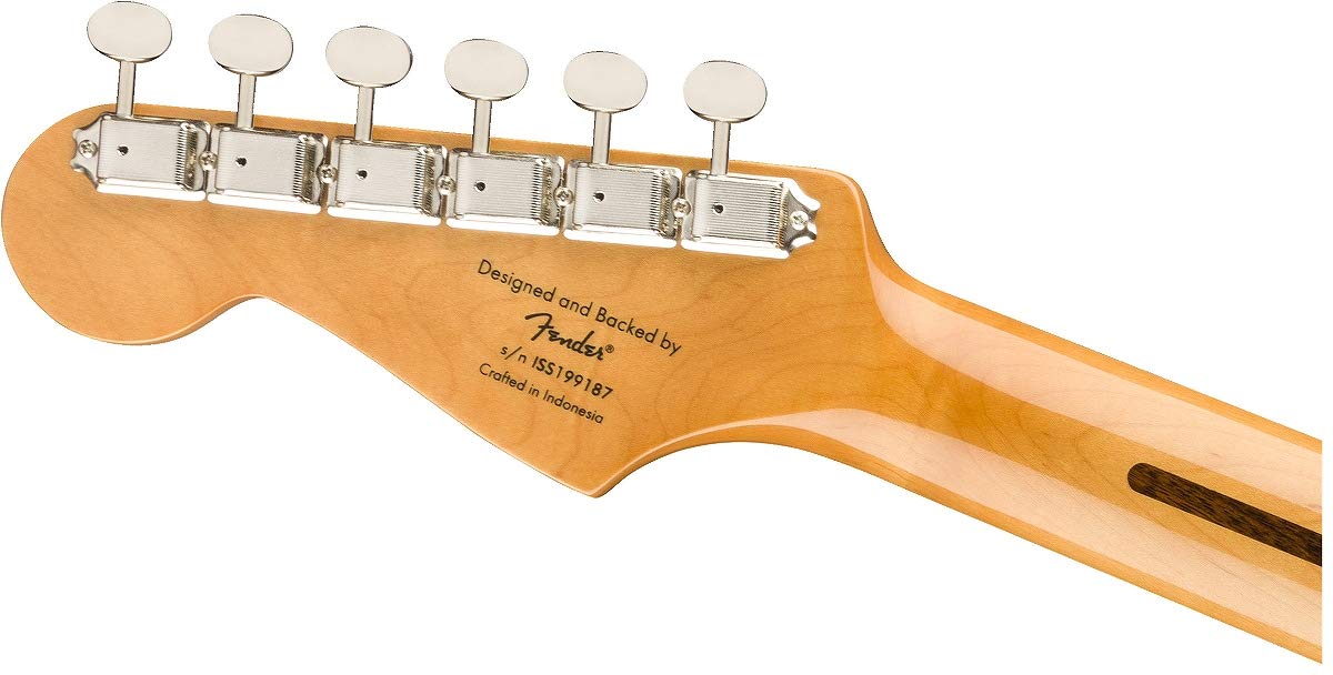 Squier by Fender Classic Vibe '50s Stratocaster Electric Guitar – Black with Maple Fingerboard