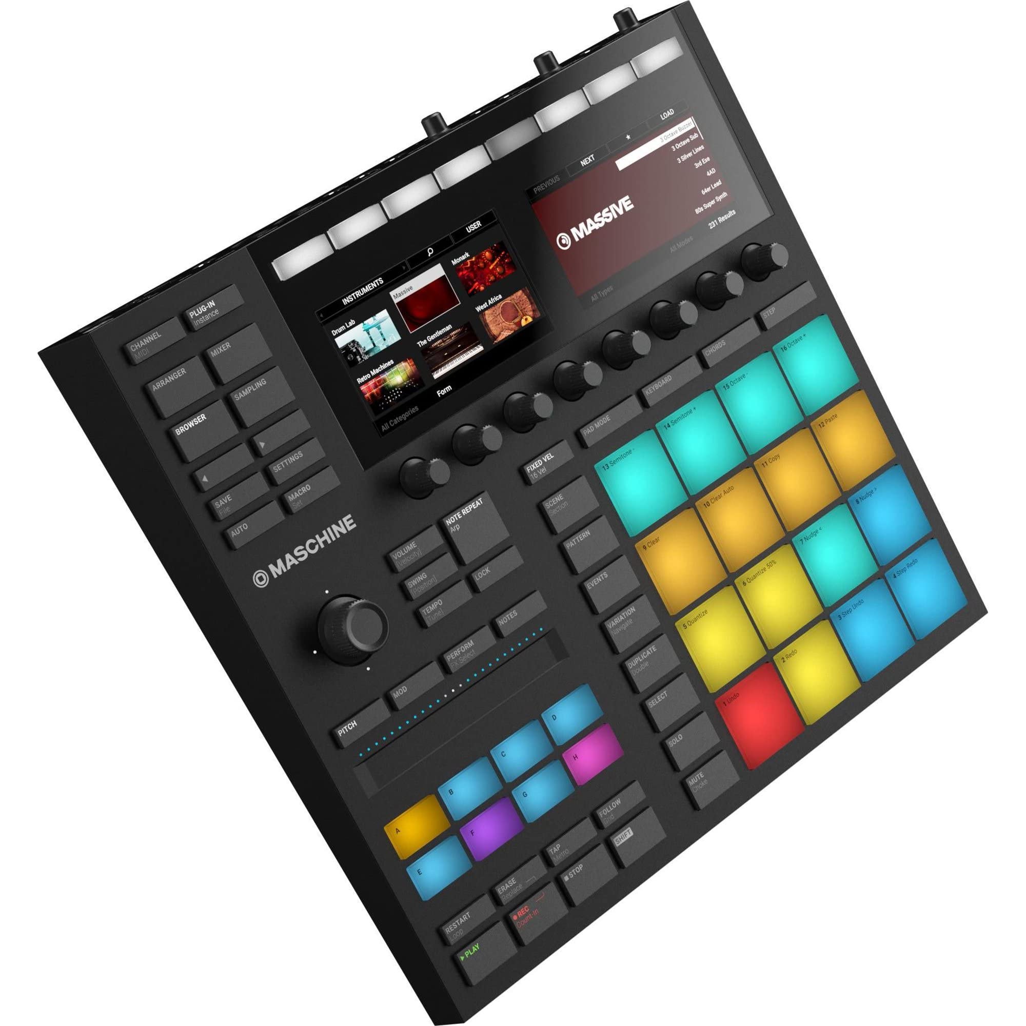 Native Instruments Maschine Mk3 Production and Performance System – Sampler, Arranger, Mixer & FX – Black