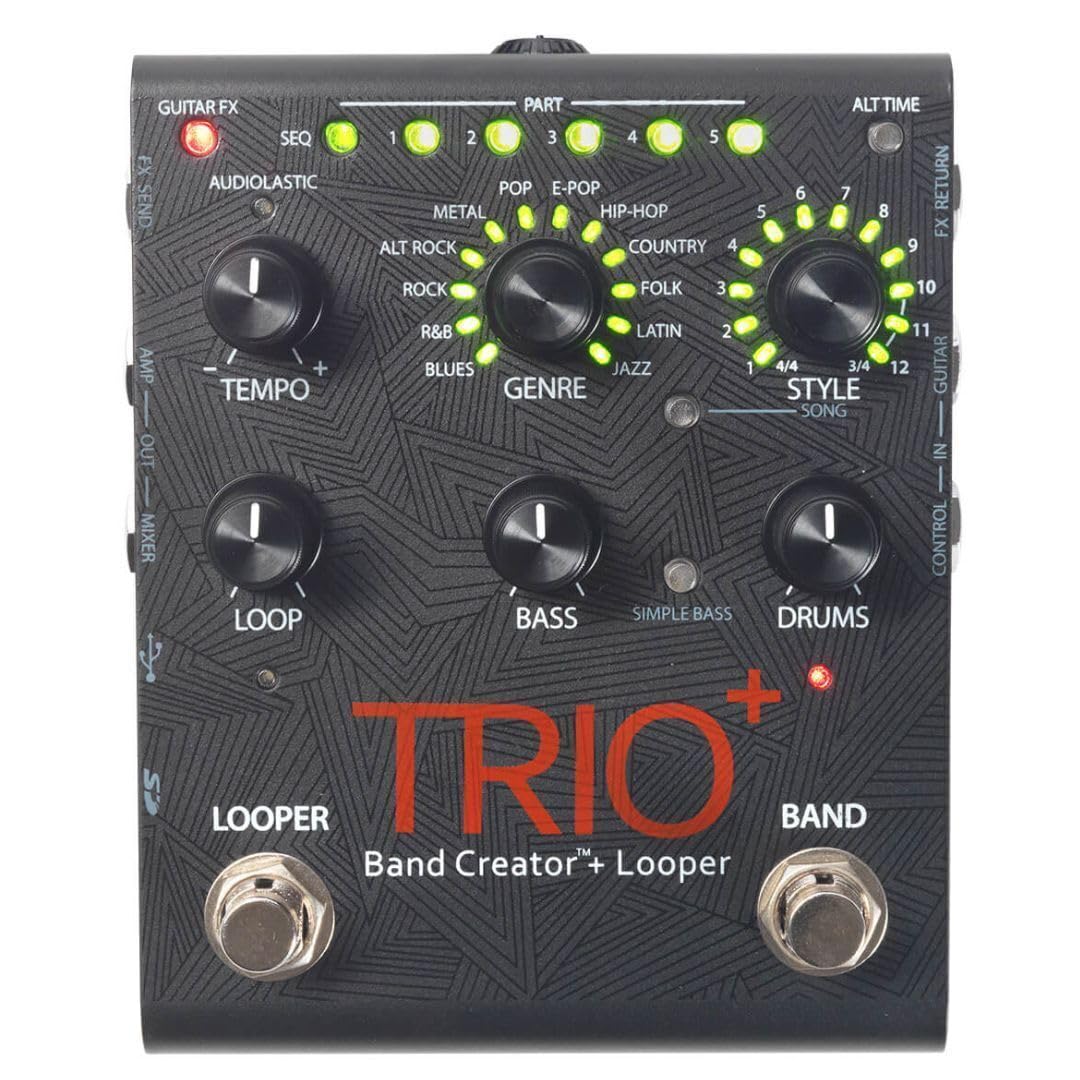 DigiTech TRIO Plus – Band Creator and Looper Guitar Pedal with Bass & Drum Backing