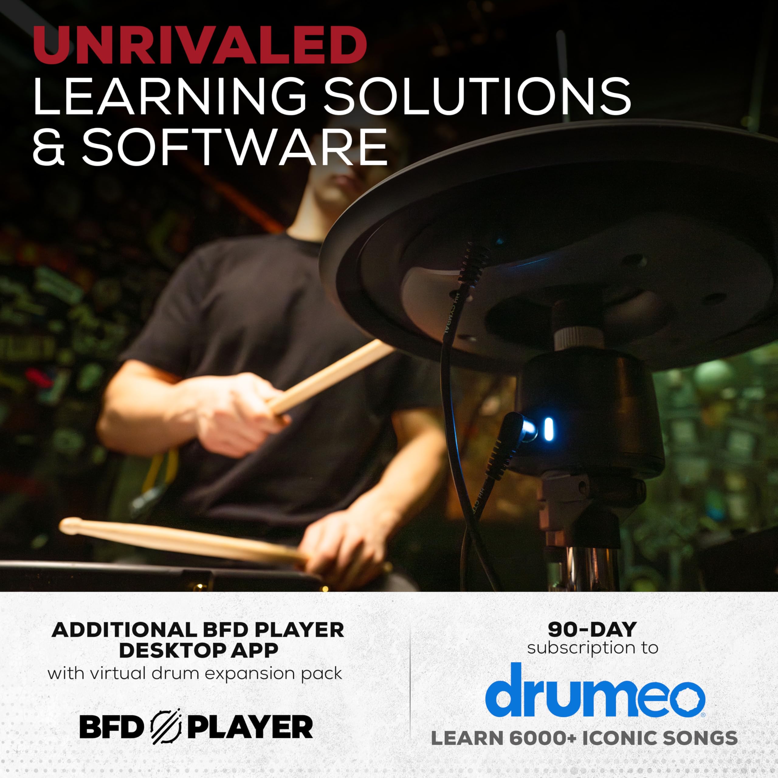 Alesis Strata Club Electric Drum Kit with 144K Samples, Mesh Pads, Triple-Zone Cymbals & Touchscreen