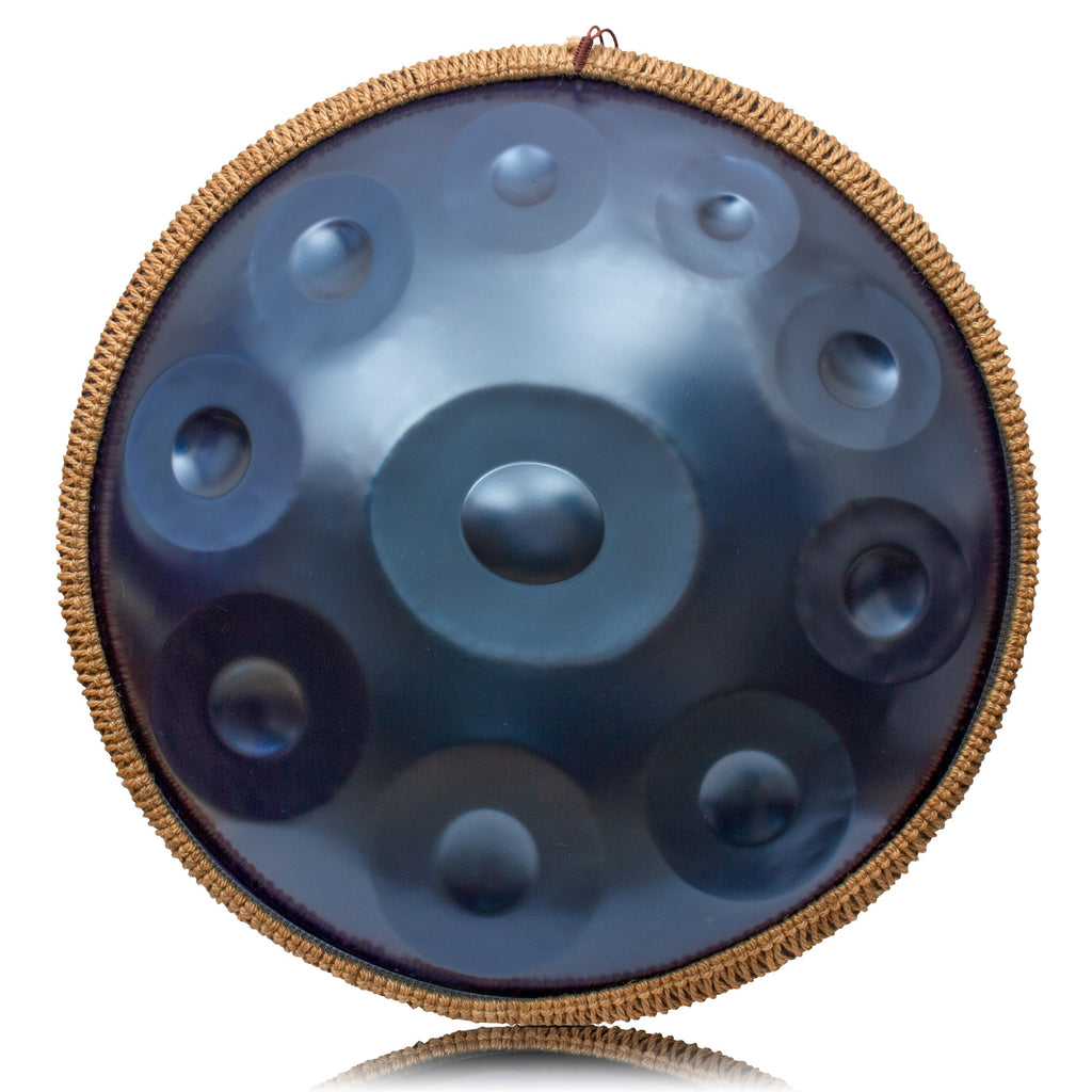 LOMUTY Steel Handpan Drum – 22 Inch, D Minor Kurd 440Hz, 10 Notes with Carry Bag, Stand & Accessories – Blue