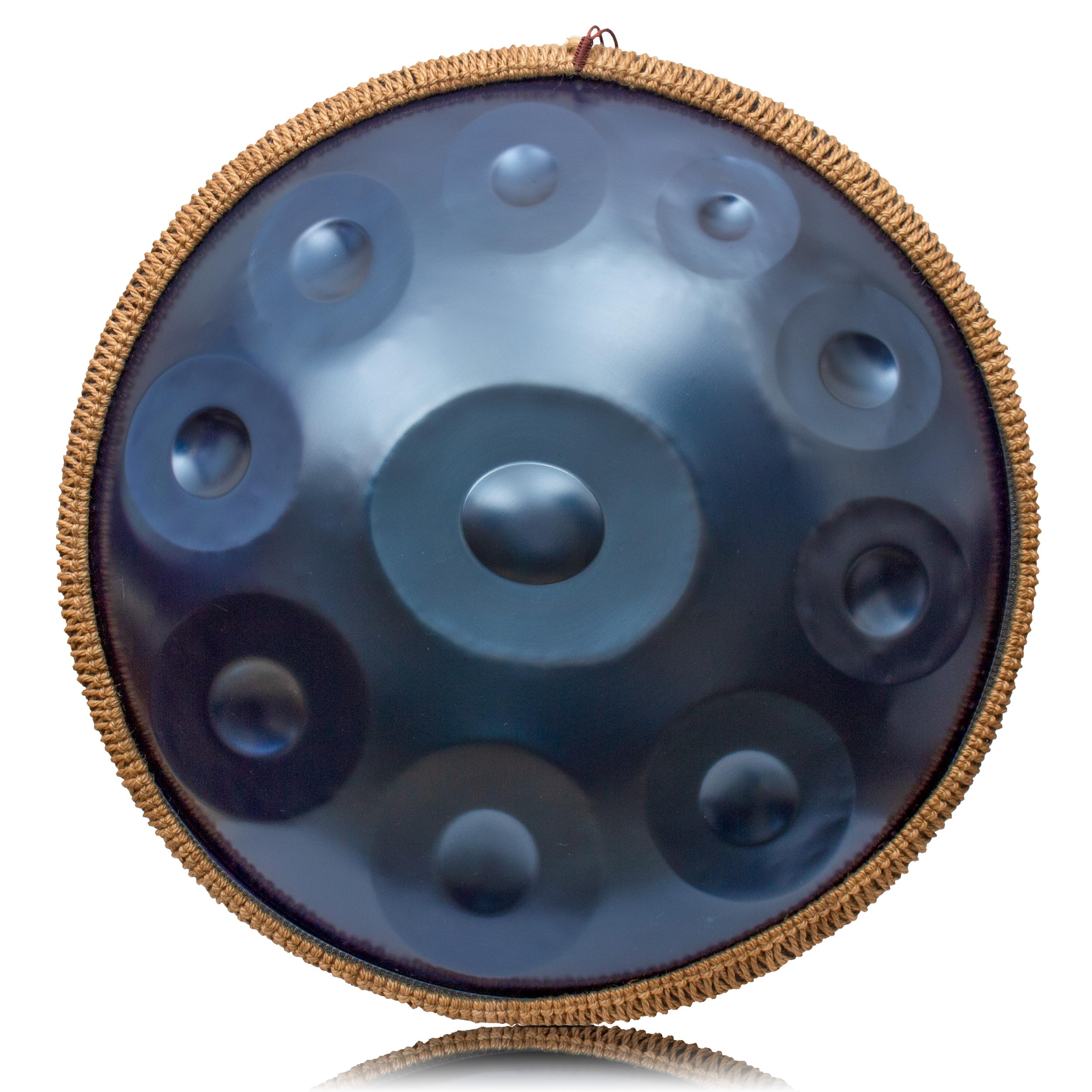LOMUTY Steel Handpan Drum – 22 Inch, D Minor Kurd 440Hz, 10 Notes with Carry Bag, Stand & Accessories – Blue