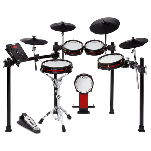 Alesis Crimson II SE Electronic Drum Kit with Mesh Pads, Triple-Zone Ride & MIDI – Black