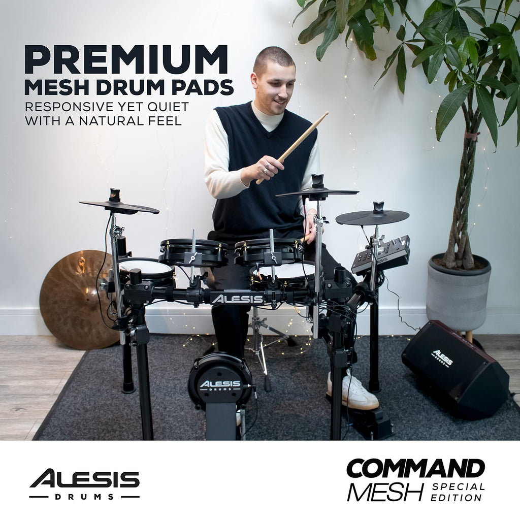 Alesis Command Mesh SE Electronic Drum Kit with Dual-Zone Mesh Pads, USB MIDI & 671 Sounds