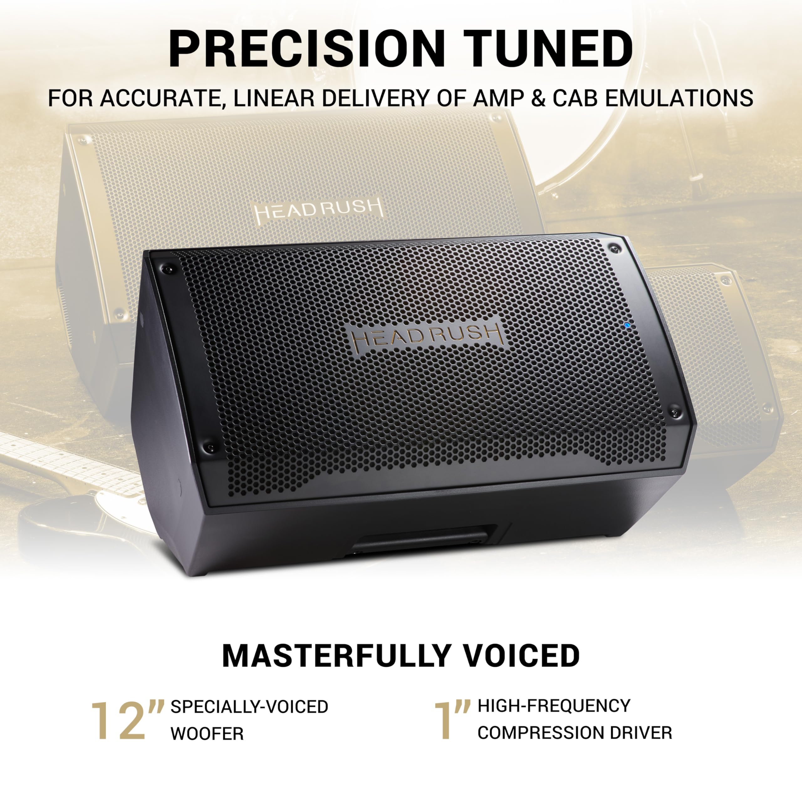 HeadRush FRFR112 MKII – 2500W 12" Full-Range Flat-Response Guitar and Bass Amp with Bluetooth