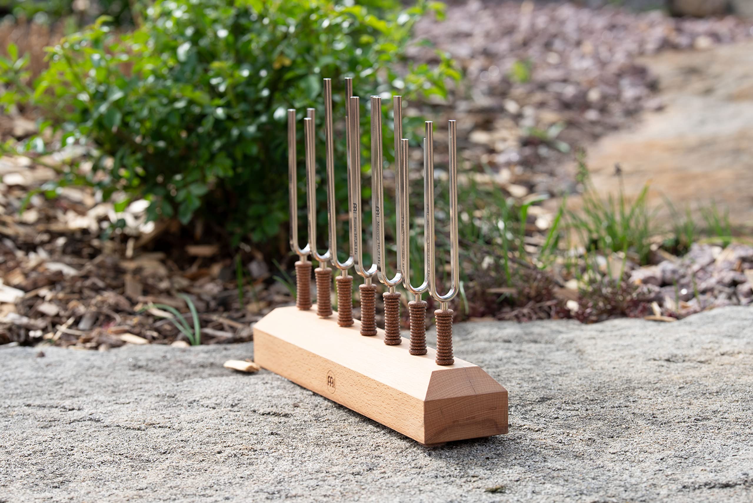 Sonic Energy Chakra Tuning Fork Set – 7 Pieces with Stand & Bags
