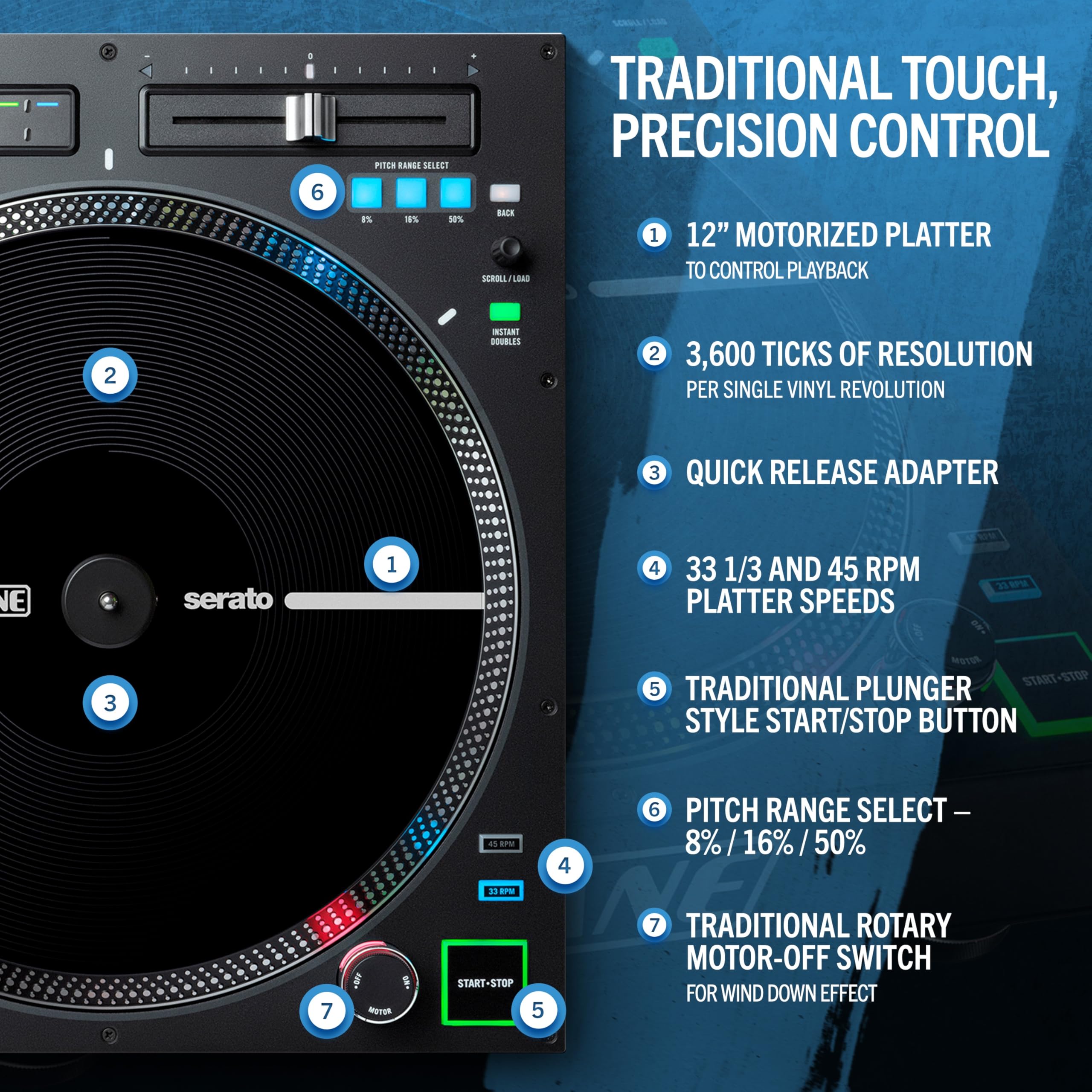 Rane TWELVE MKII 12-Inch Motorized DJ MIDI Controller Turntable with USB MIDI & DVS for Serato, Traktor, Virtual DJ