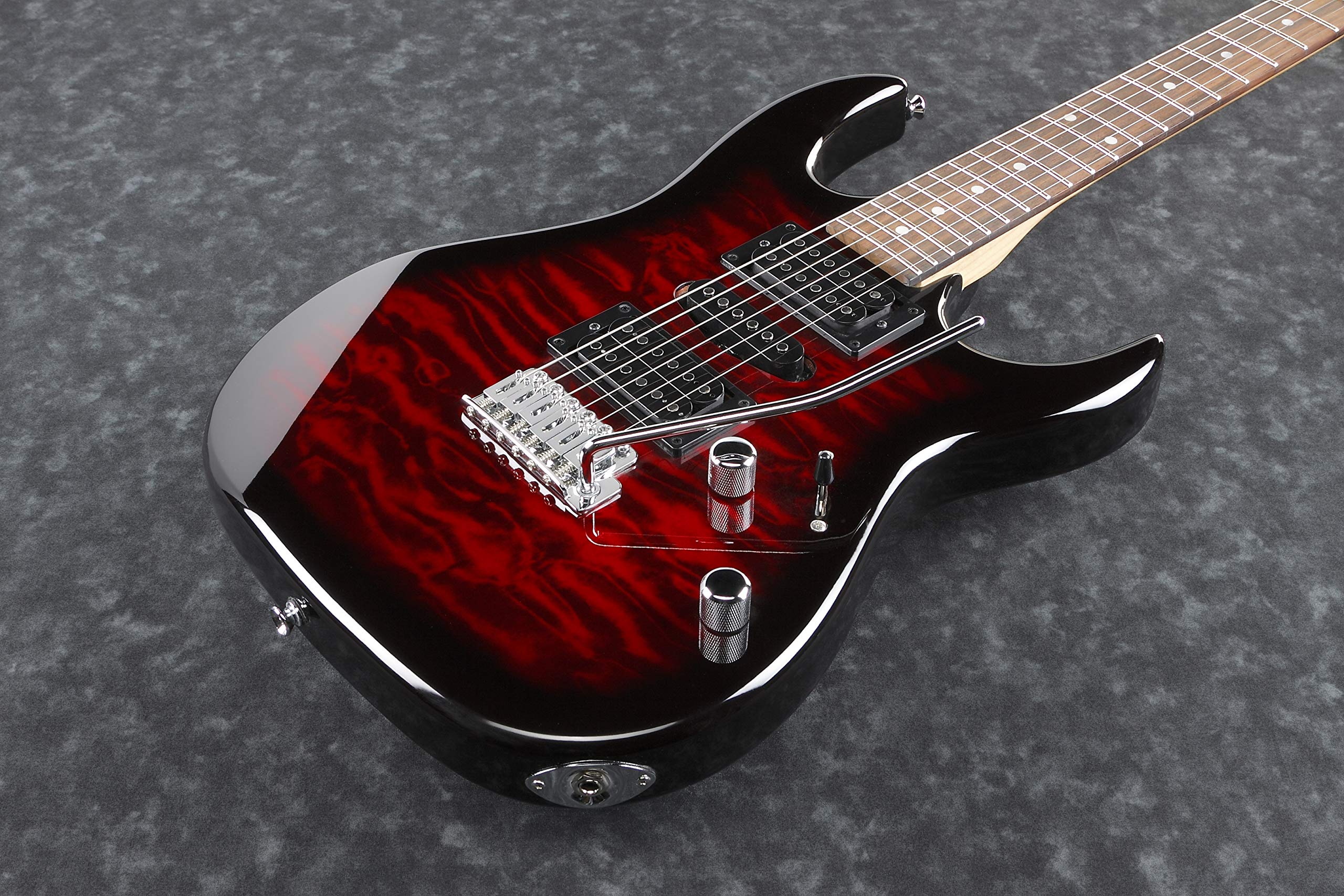 Ibanez Gio GRX70QA Electric Guitar – Transparent Red Burst – Double Cutaway Solid Body