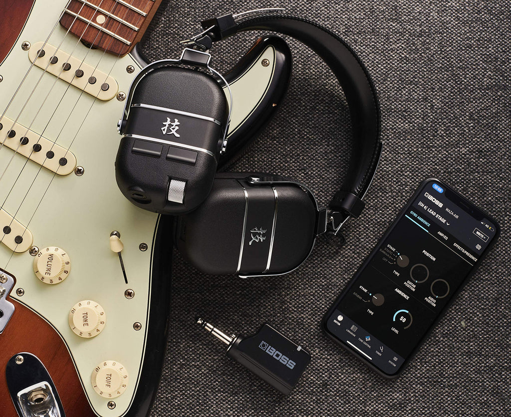 BOSS Waza-Air Wireless Personal Guitar Amplification System – 3D Amp Simulation with Bluetooth & Rechargeable Battery