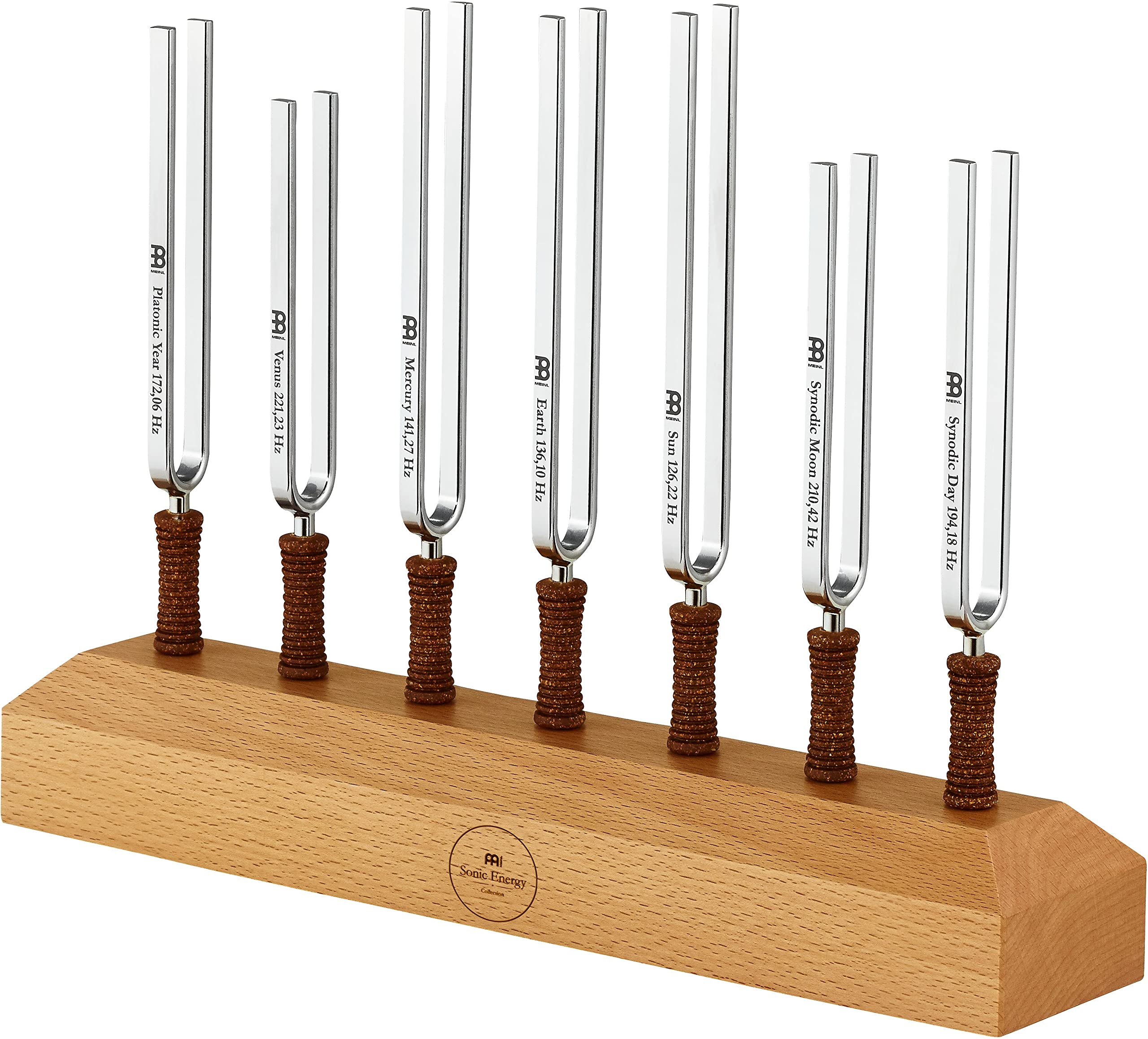 Sonic Energy Chakra Tuning Fork Set – 7 Pieces with Stand & Bags