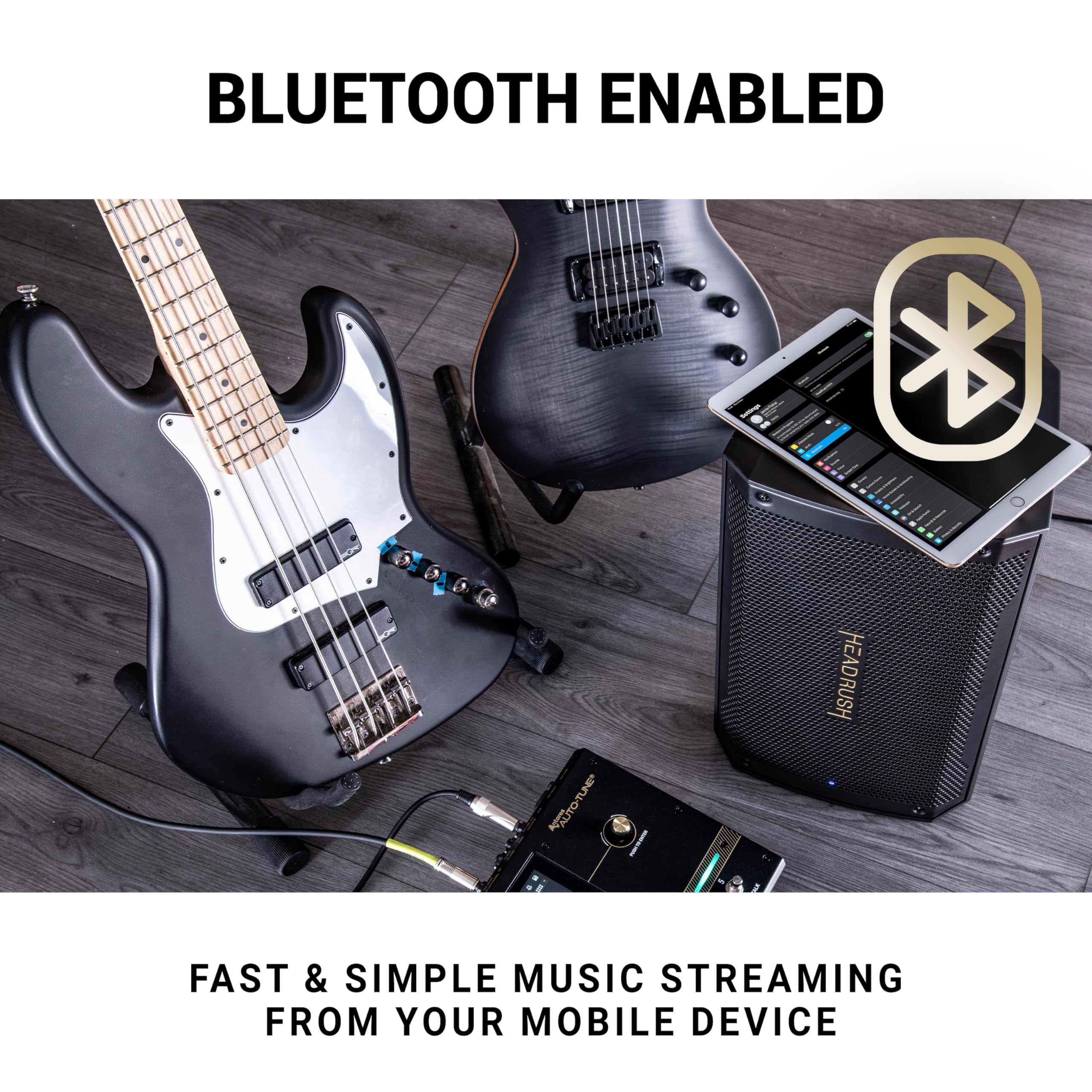 HeadRush FRFR112 MKII – 2500W 12" Full-Range Flat-Response Guitar and Bass Amp with Bluetooth